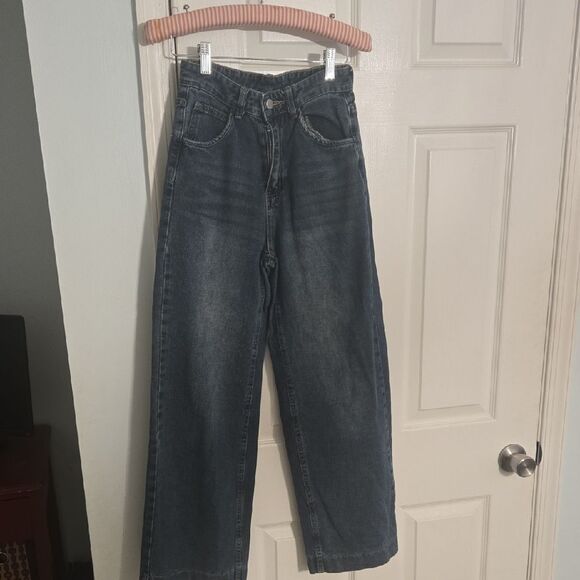 Women's Wide Leg Denim Jeans - Picture 1 of 6